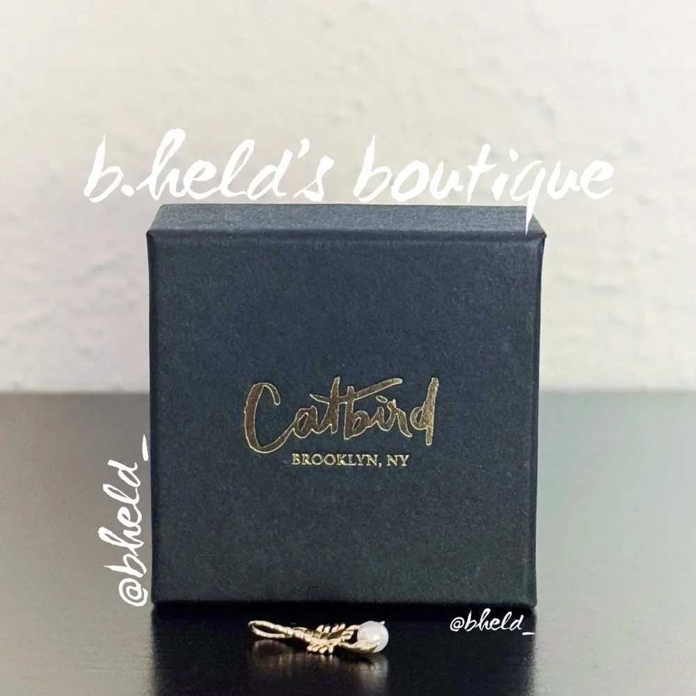 Catbird Jewelry Little Scorpion Charm Solid 14K Gold Pearl Limited Edition NWT - Picture 4 of 17